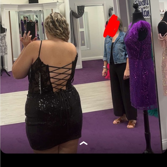 Black JVN Homecoming Dress! Worn ONCE - Picture 5 of 5